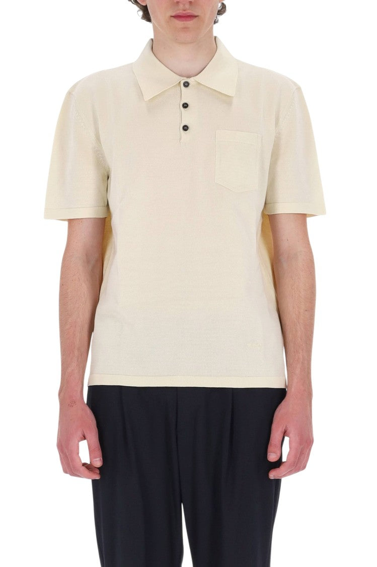 A.P.C. Beige Colin Pocket Cotton Polo Shirt