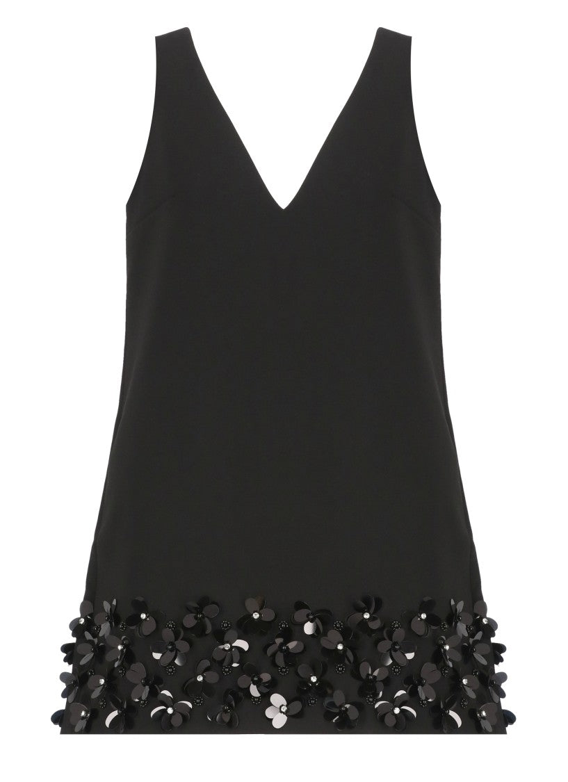 Self-Portrait Black Mini Dress With Paillettes