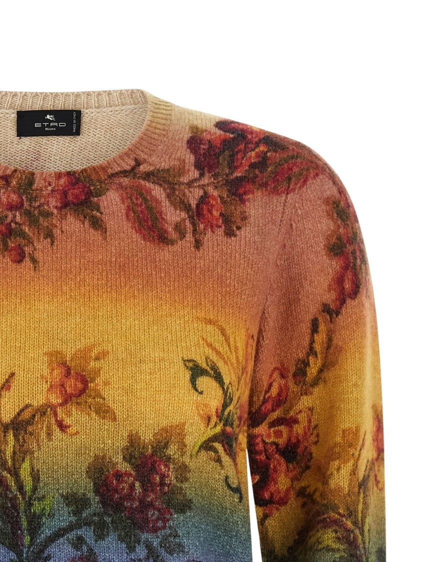Etro Gradient Floral Sweater