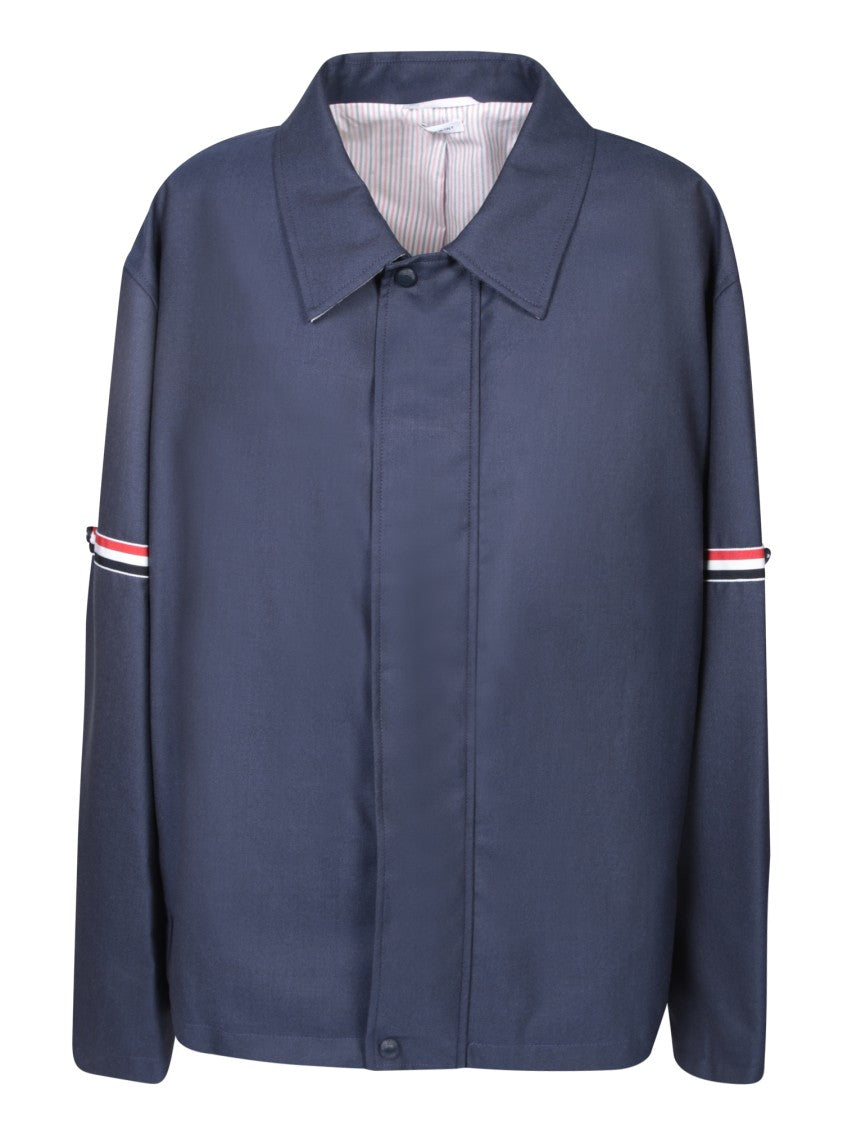 Thom Browne Blue Classic Collar Jacket