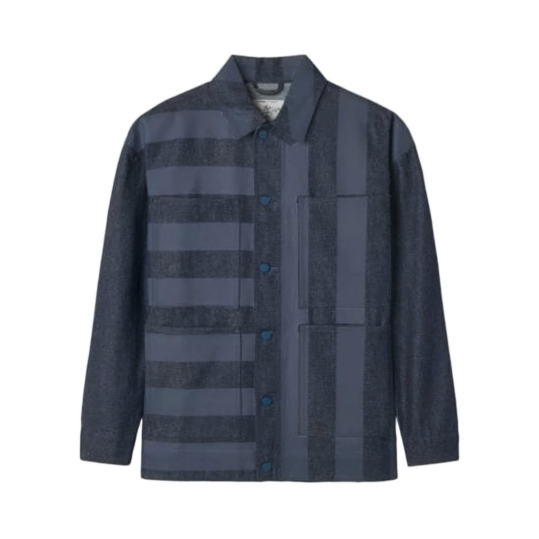 Sunnei Textured Denim Jacket With Striped Pattern