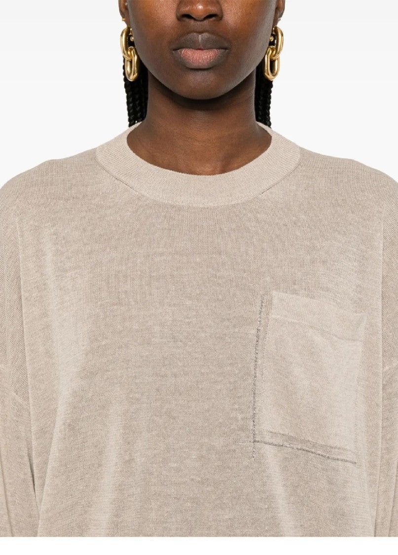 Brunello Cucinelli Long-Sleeved Top With Relaxed Fit