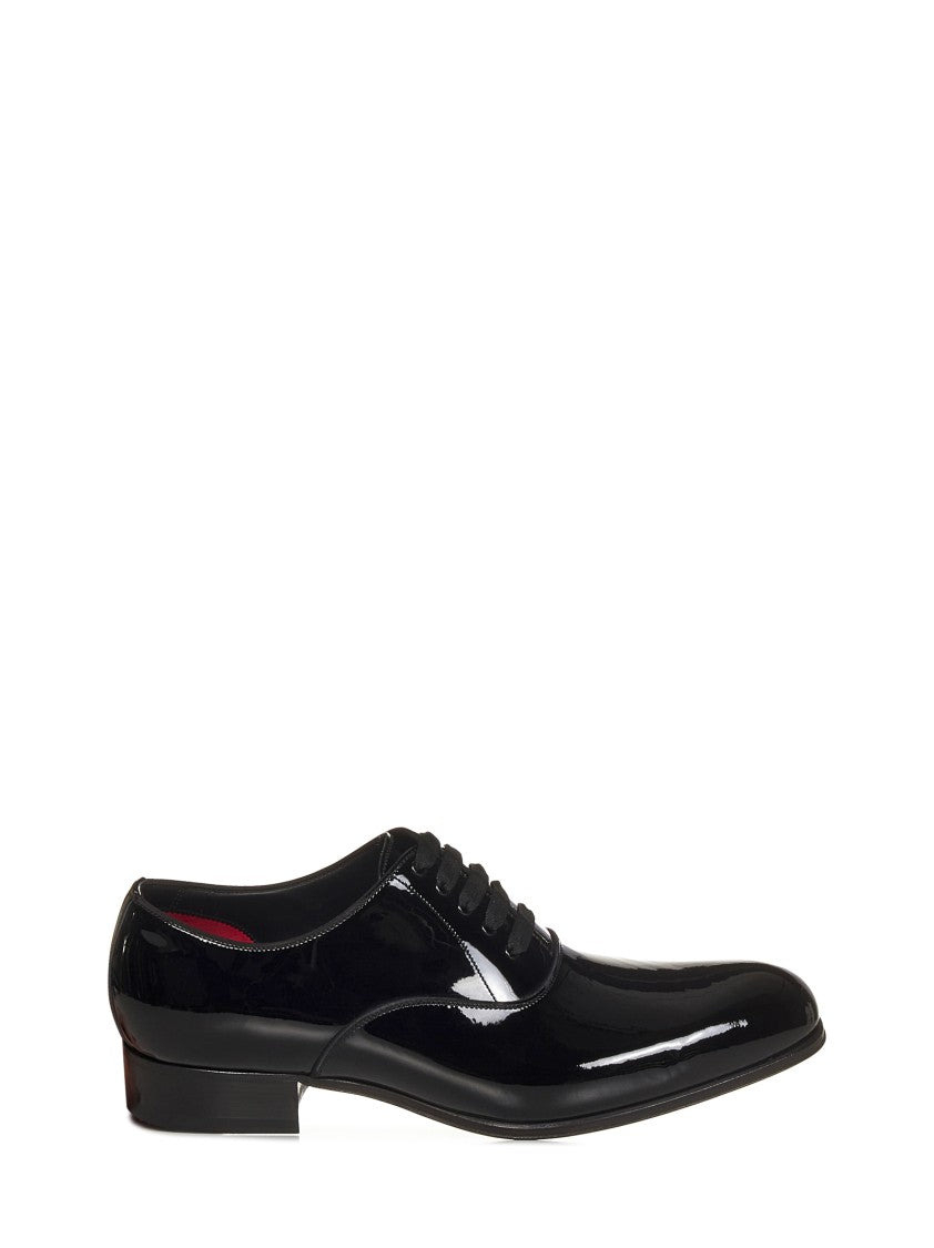 Tom Ford Black Calf Leather Laced Shoes
