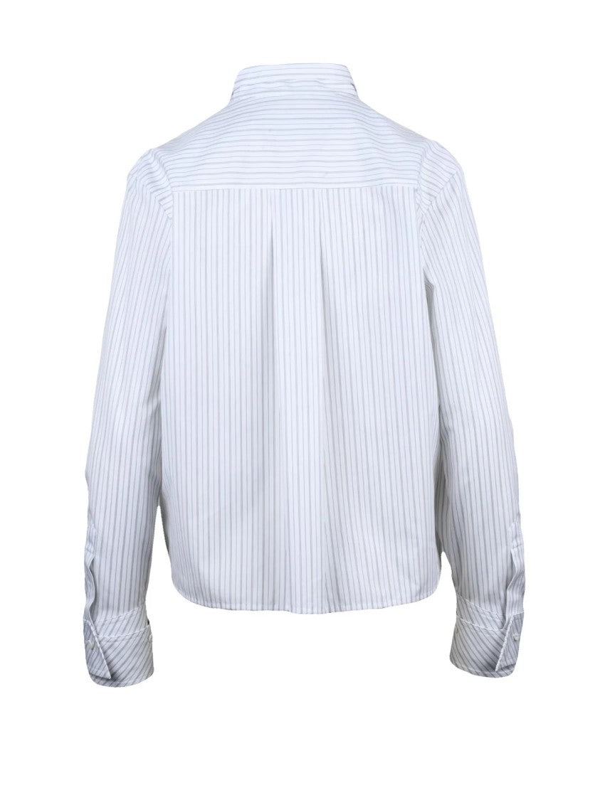 Margaux Lonnberg Black/White Vertical Stripes Cotton Shirt