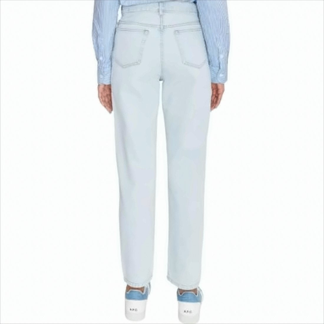 A.P.C. High-Waisted Straight-Leg Denim Pants