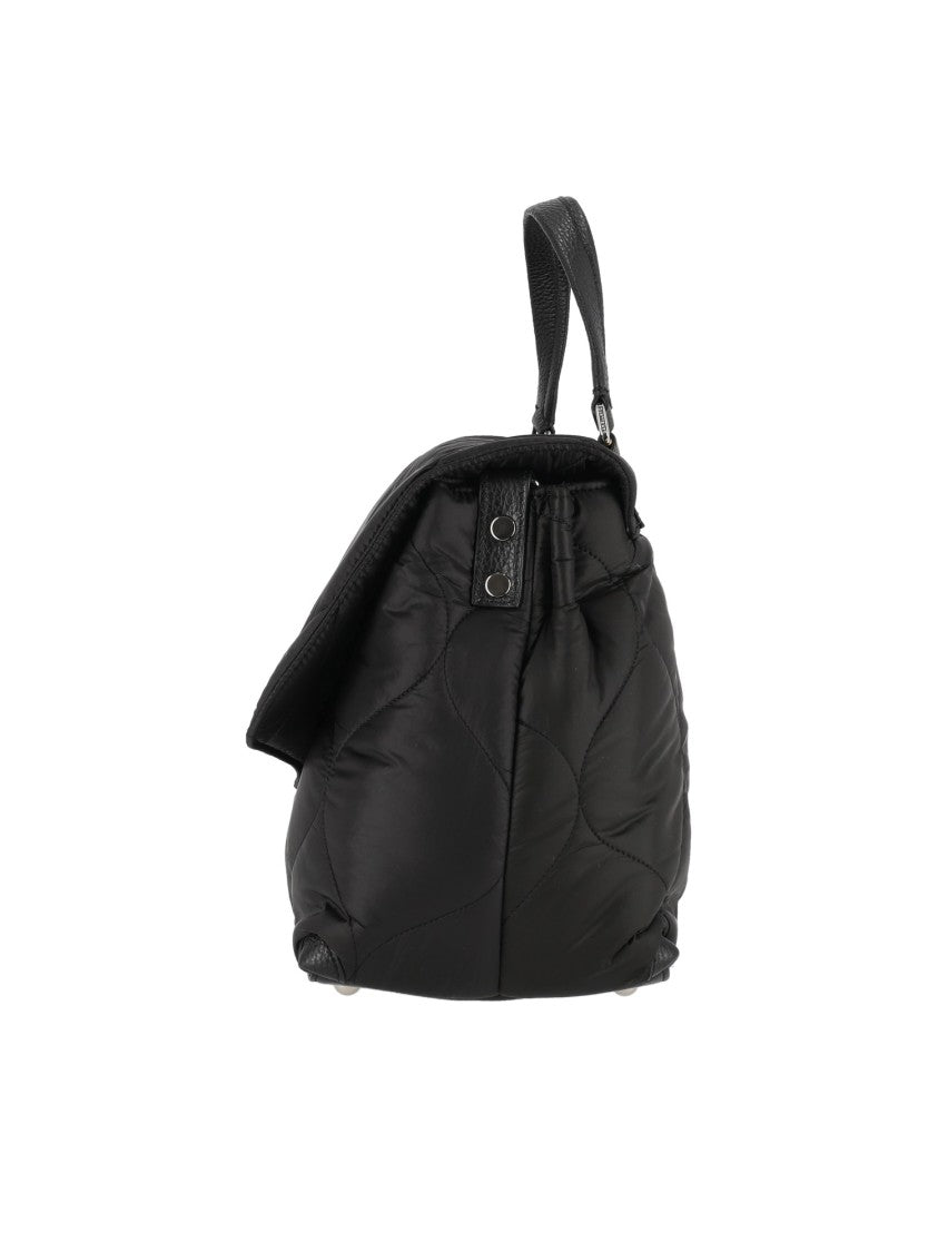 Zanellato Srl Black Lunaria Quilted Leather Shoulder Bag