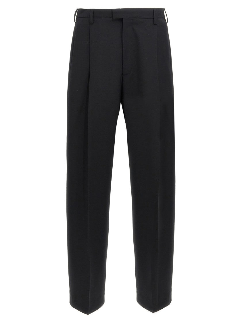 Marni Straight Leg Black Wool Blend Trousers