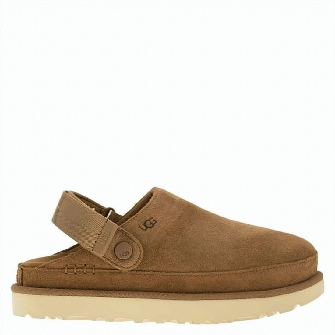 Ugg Closed-Toe Suede Sandals With Slingback Strap