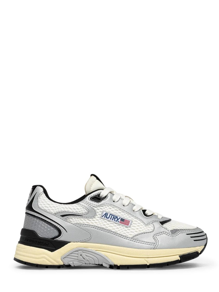 Autry Layered Low-Top Sneakers With Mesh And Leather Accents