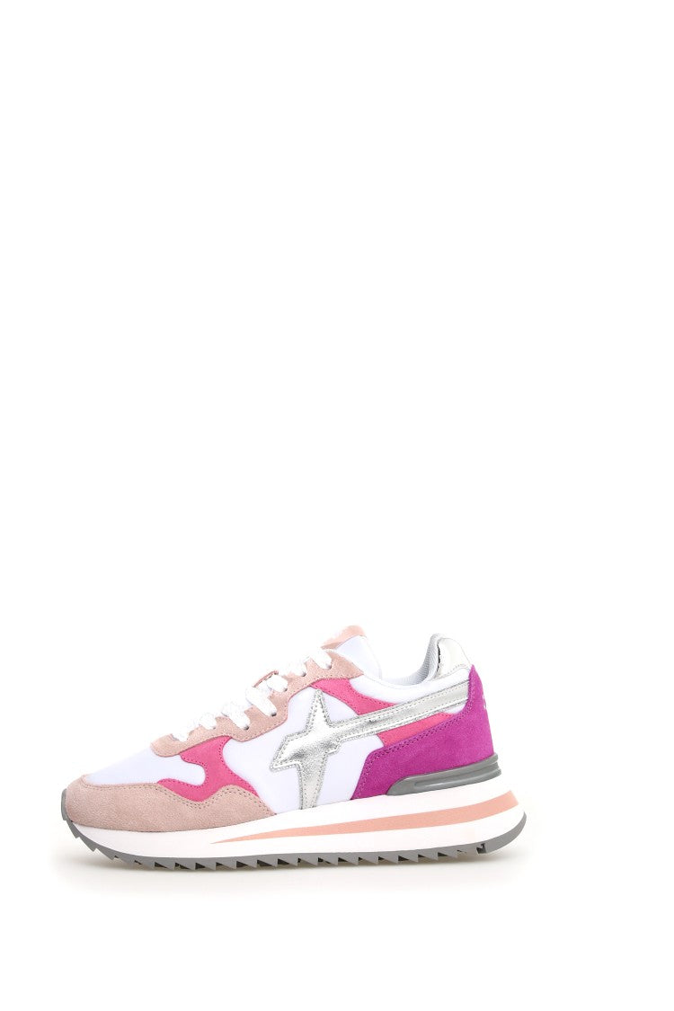 W6yz Technical Fabric Suede Raised Rubber Sneakers