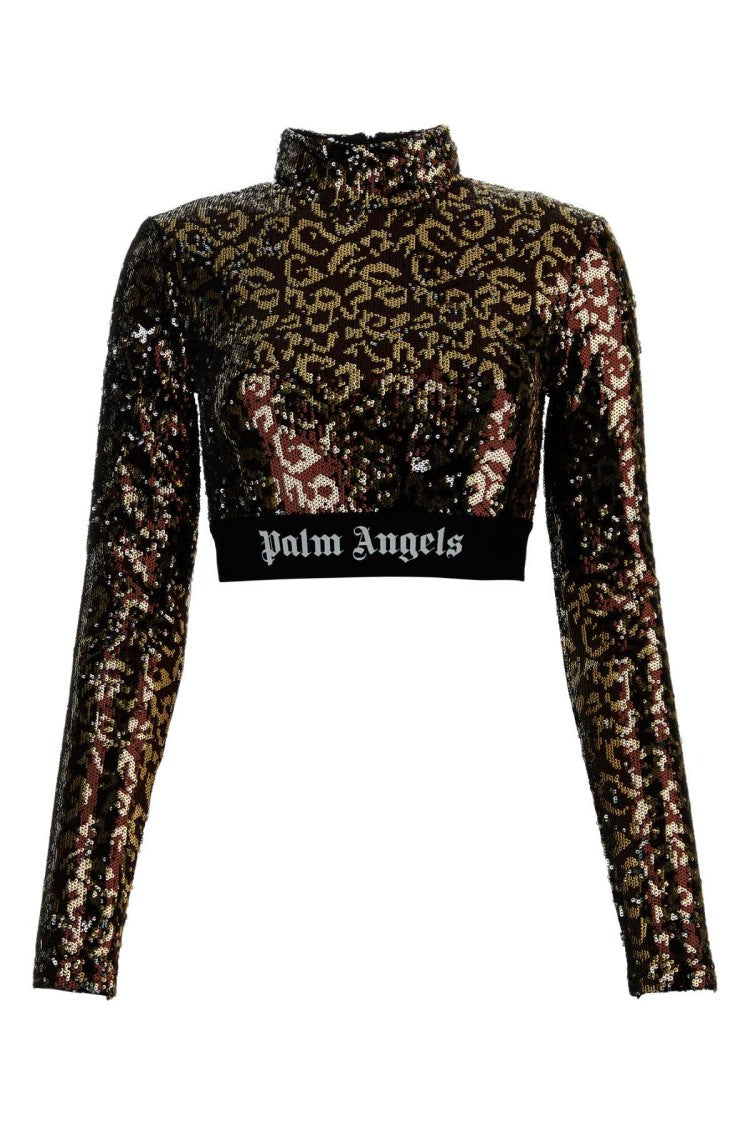Palm Angels Embellished Polyester Top
