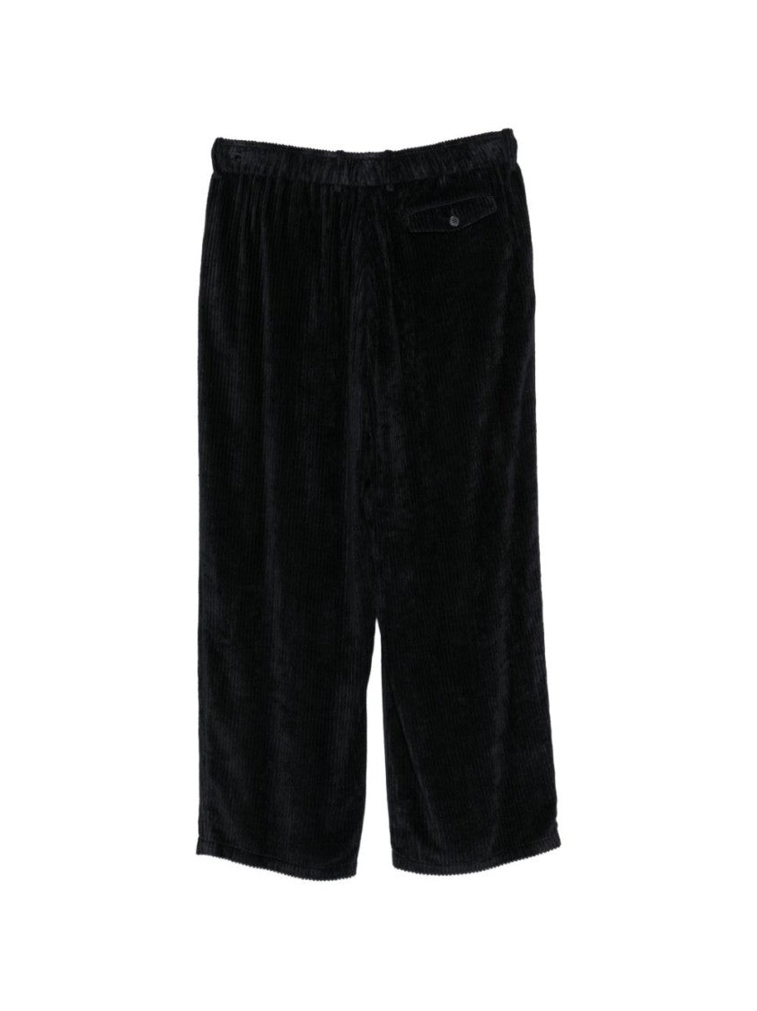 Giorgio Armani Black Relaxed Fit Corduroy Trousers