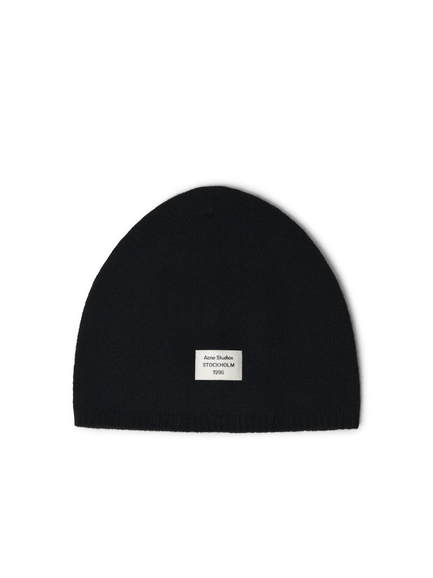 Acne Studios Black Ribbed Cashmere Beanie
