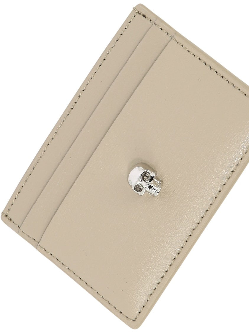 Alexander Mcqueen Beige Leather Wallet