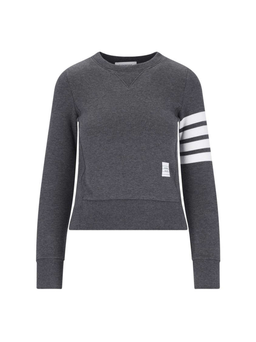 Thom Browne "4-Bar" Crewneck Sweatshirt – Grey