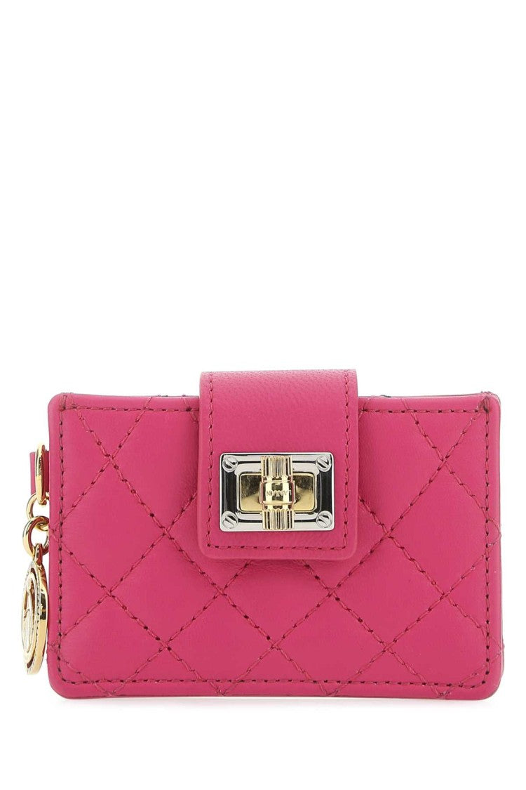 Lanvin Fuchsia Leather Card Holder