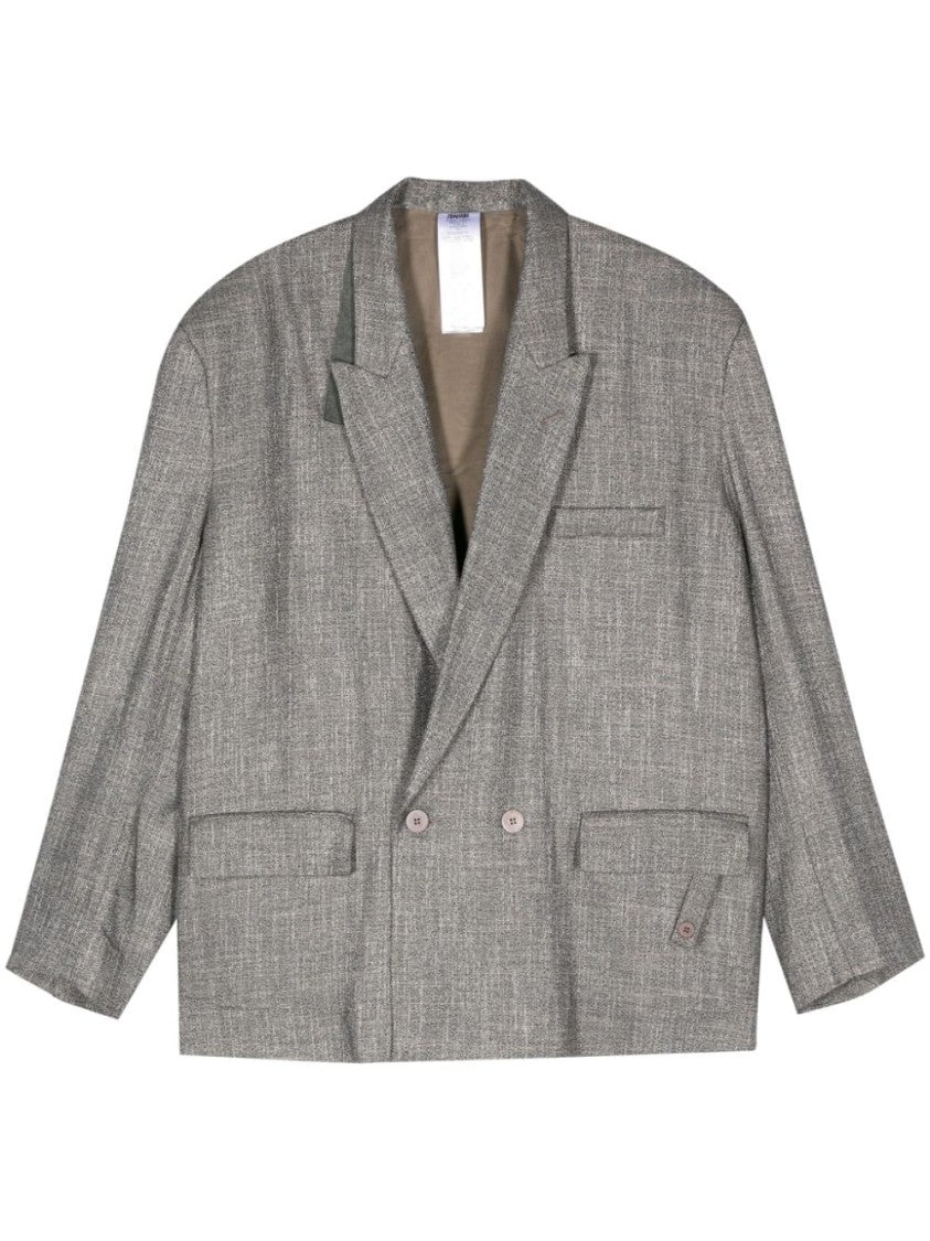 Magliano Grey Wool Blend Melton Blazer
