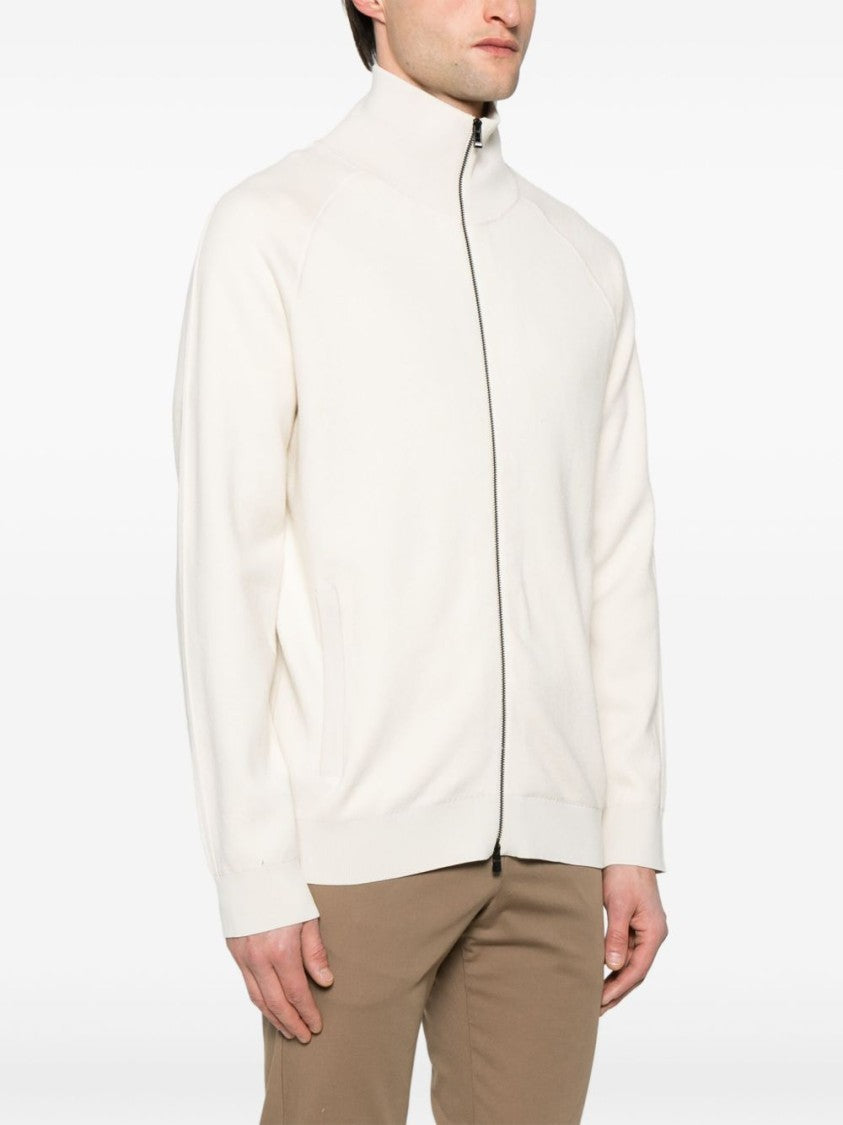 Boss High Neck White Sweater