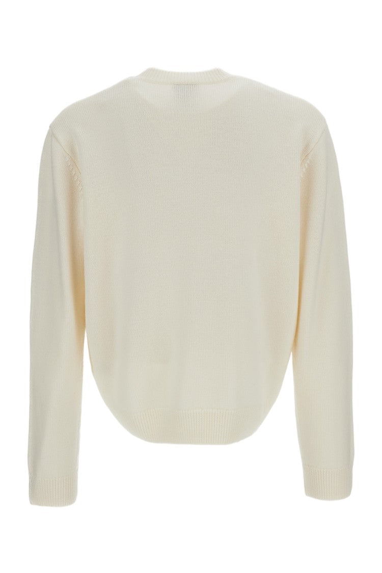 Casablanca White Pyramid Abduction Wool Sweater