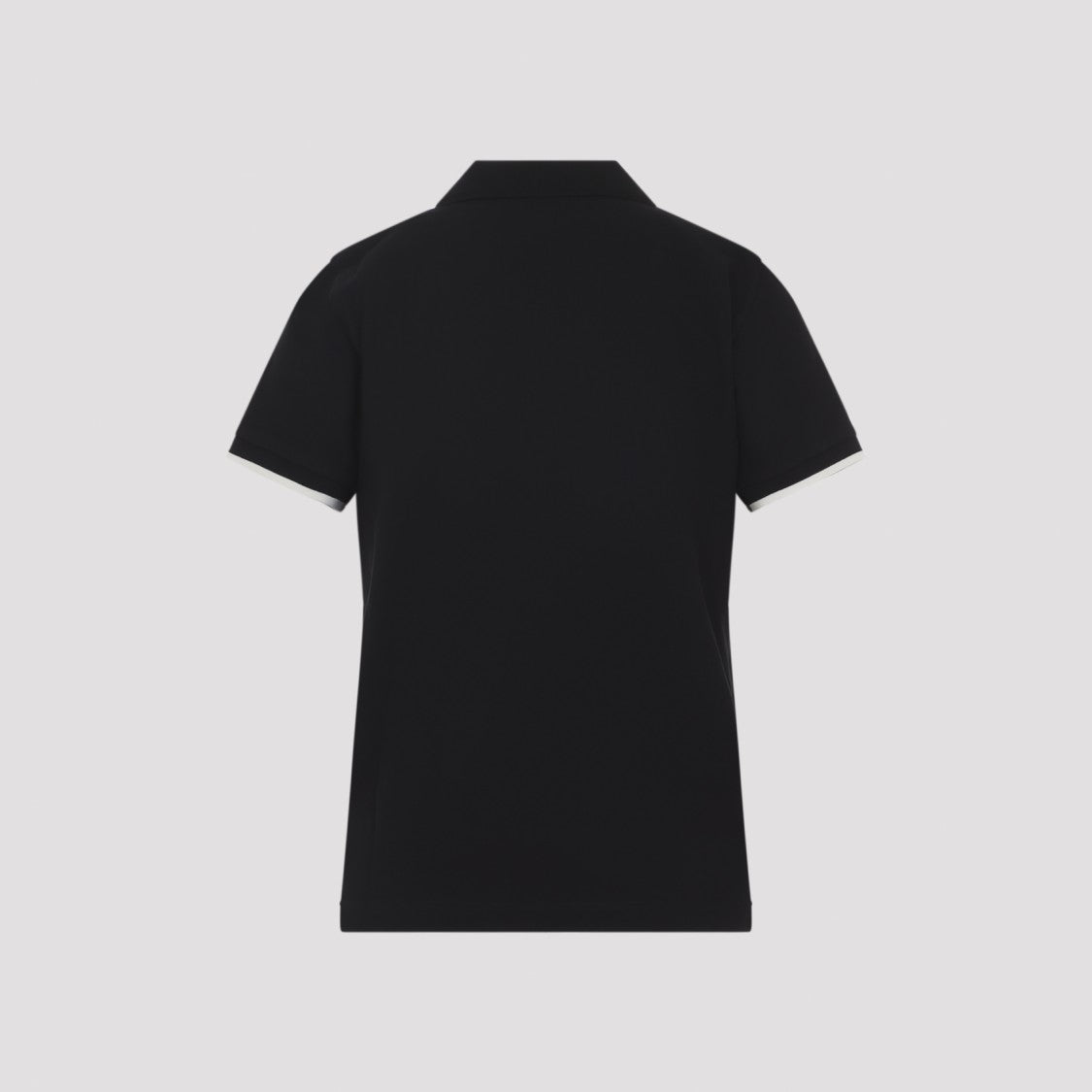Moncler Classic Black Cotton Polo Shirt