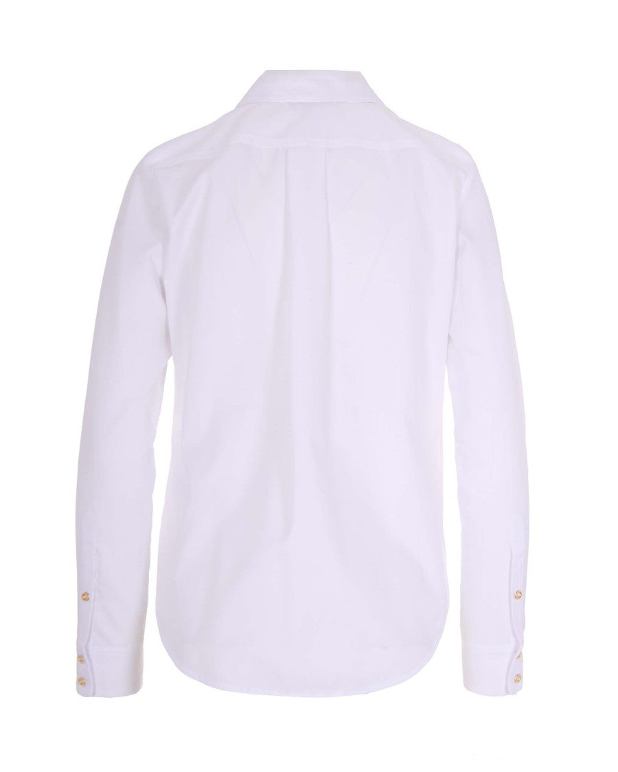 Elisabetta Franchi White Shirt With Gold Buttons