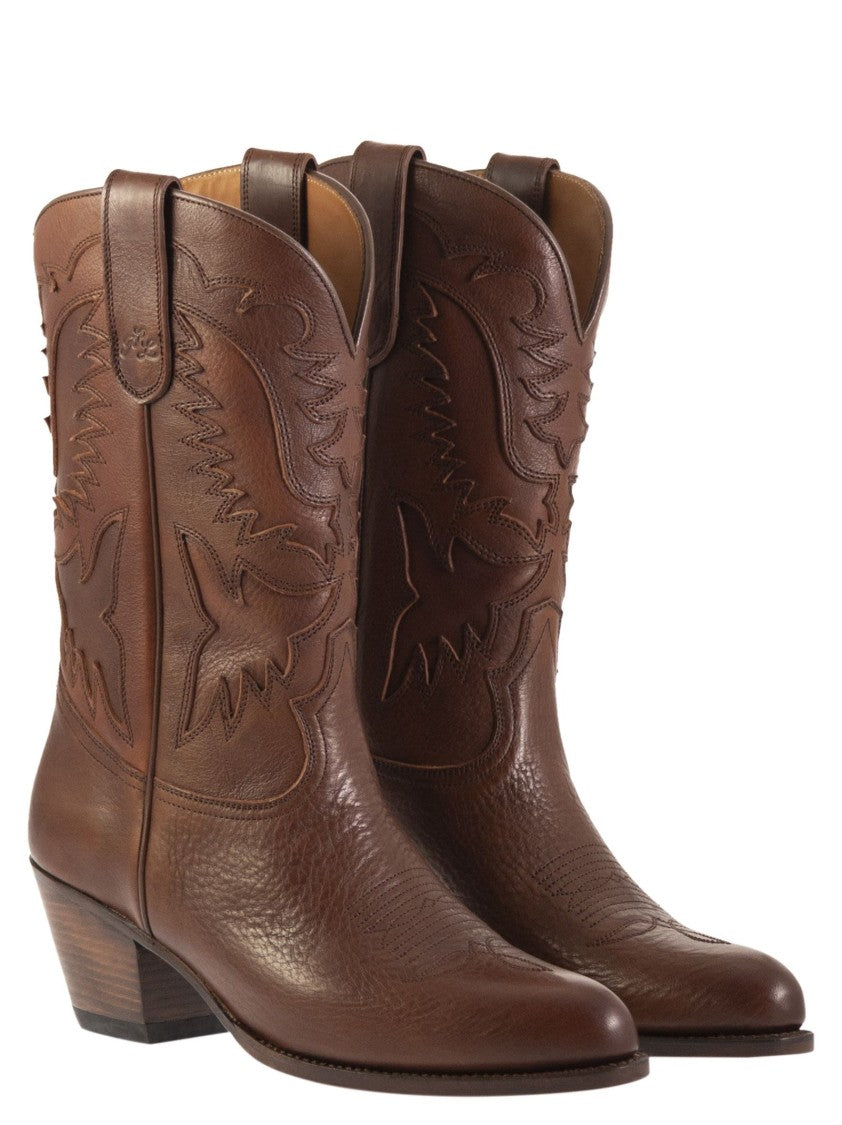 Polo Ralph Lauren Leather Cowboy Boots