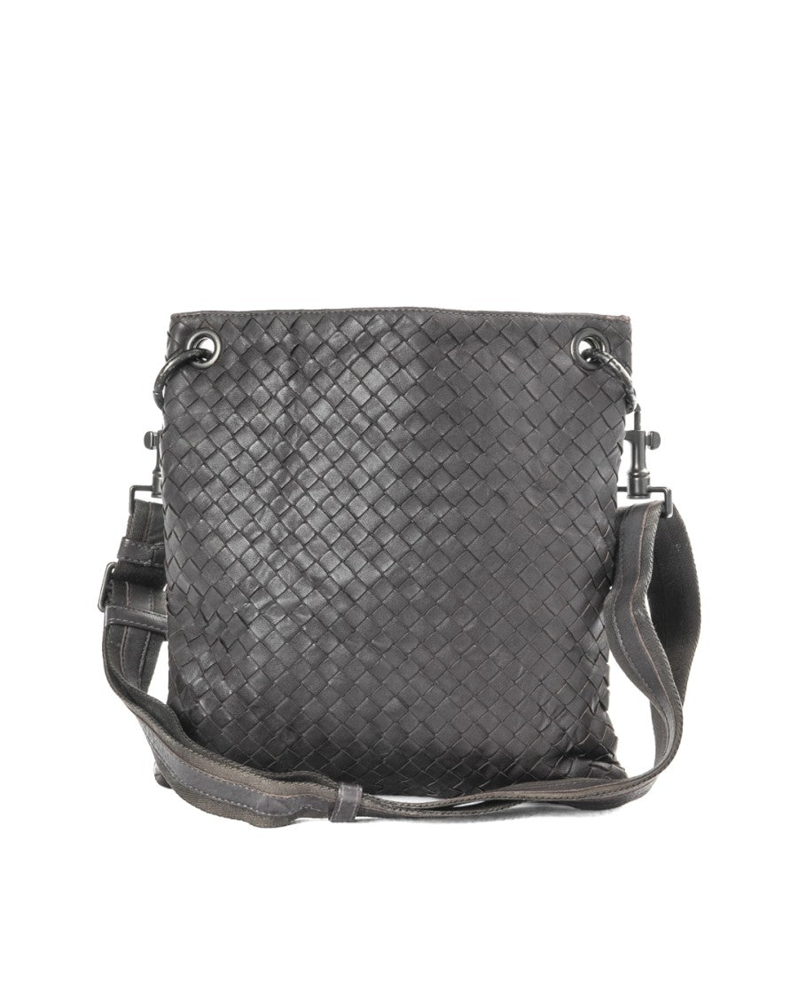 Bottega Veneta Small Intreccio Leather Shoulder Bag - Purple