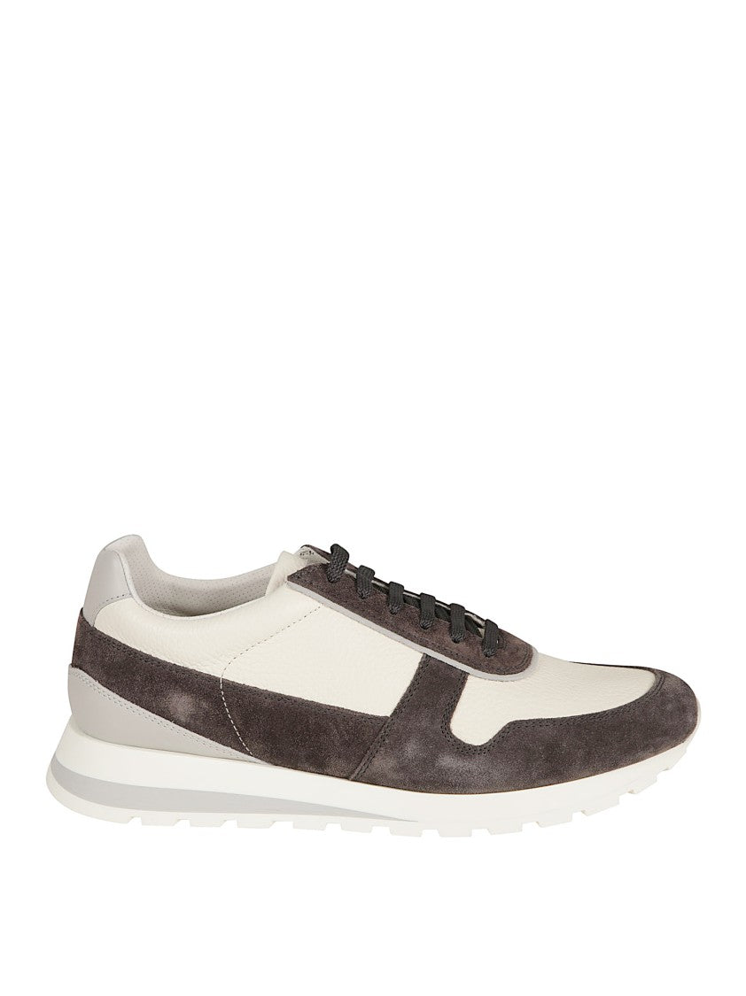 Brunello Cucinelli Low-Top Sneakers With Suede Overlays