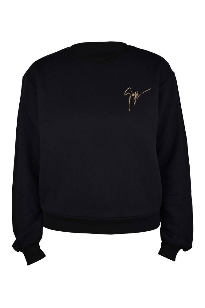 Giuseppe Zanotti Short Black Cotton Sweatshirt