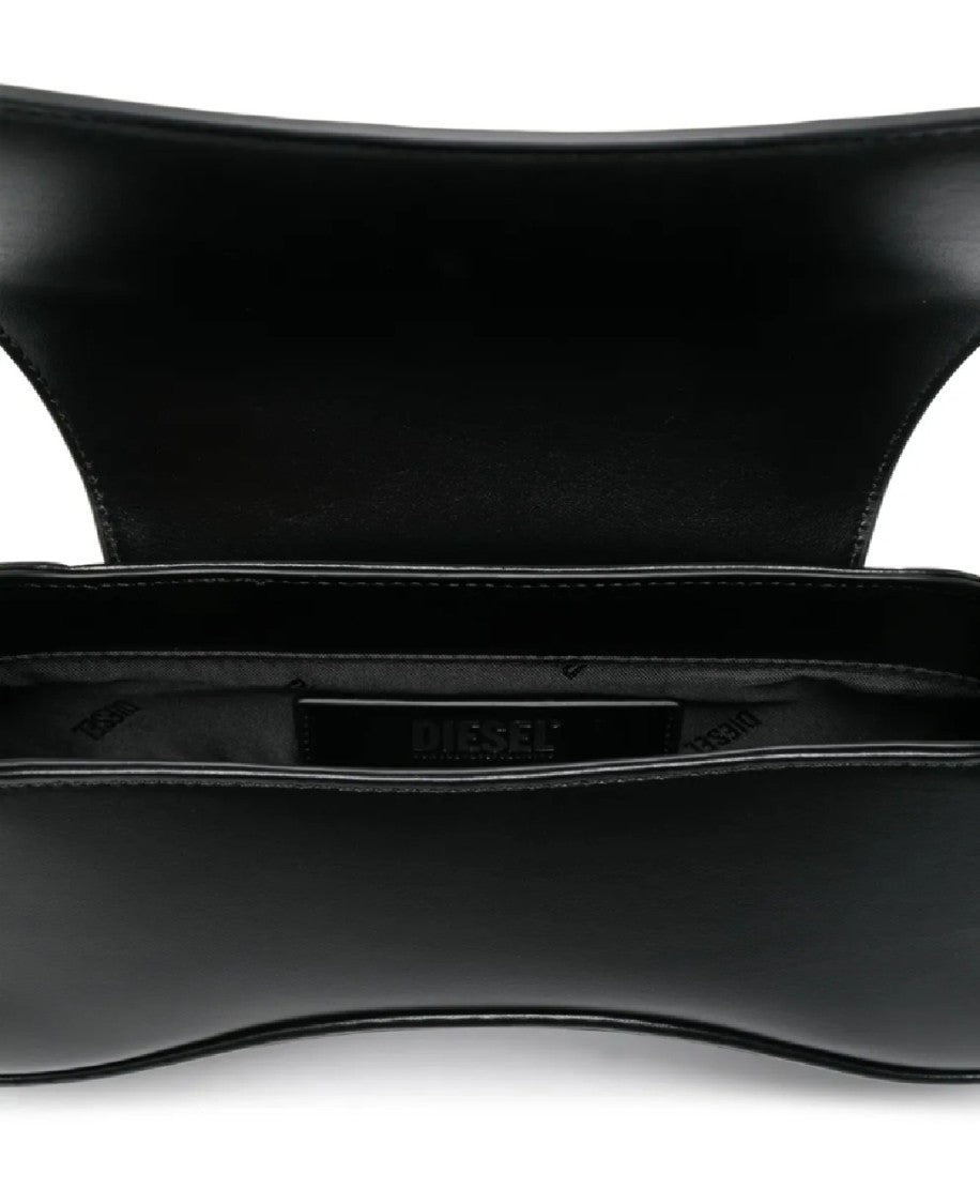 Diesel Curved Silhouette Black Crossbody Bag