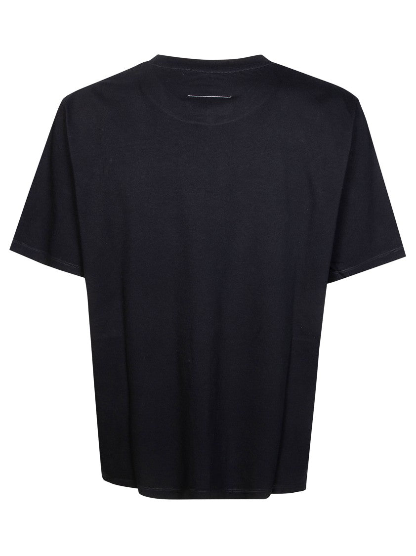Mm6 By Maison Margiela Black Crew Neck Margiela 6 T-Shirt