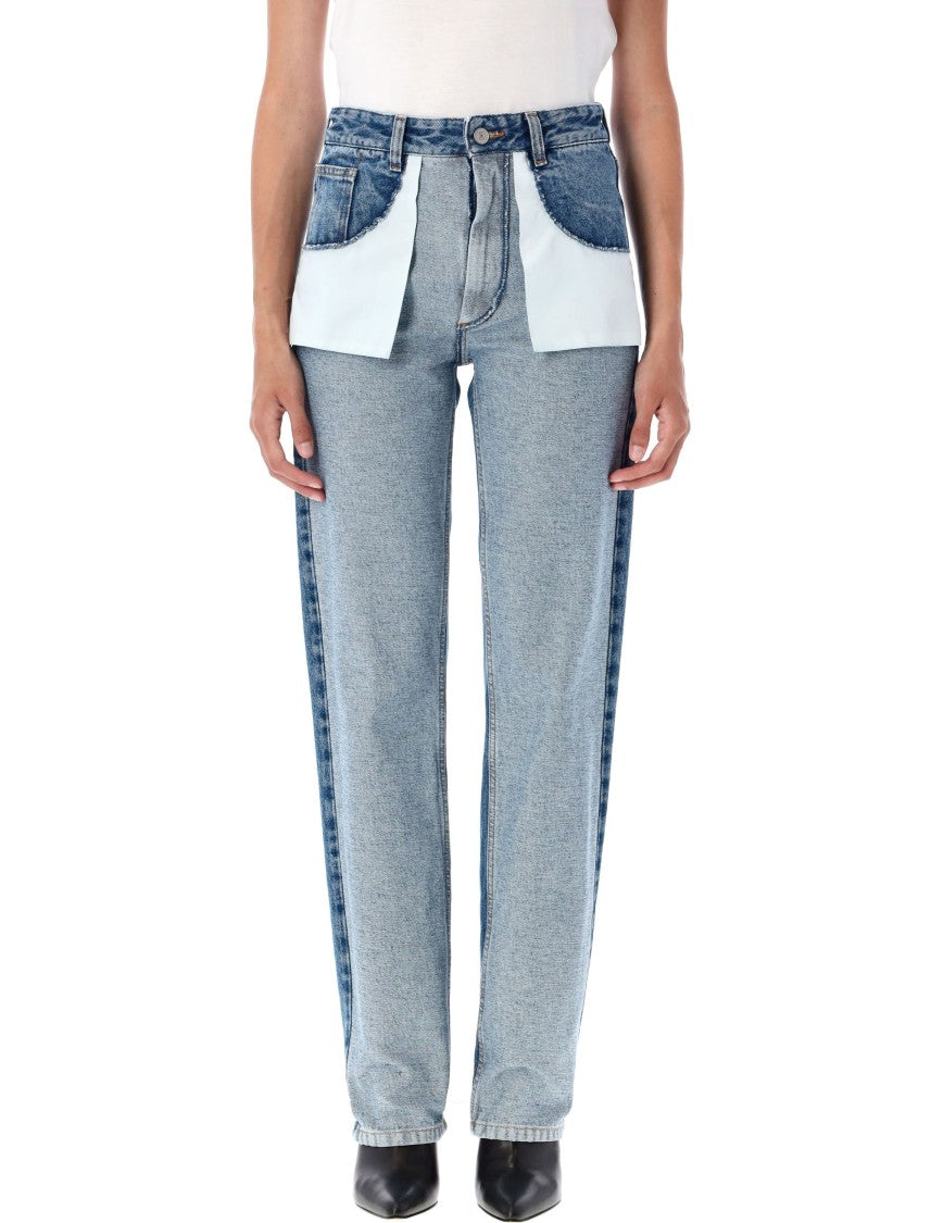 Mm6 By Maison Margiela Reversed Front Jeans