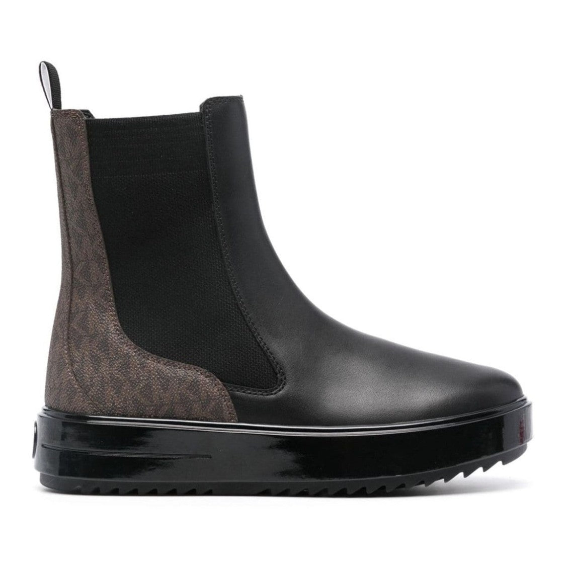Michael Kors Black Emmett Leather Elastic Side Panel Boots