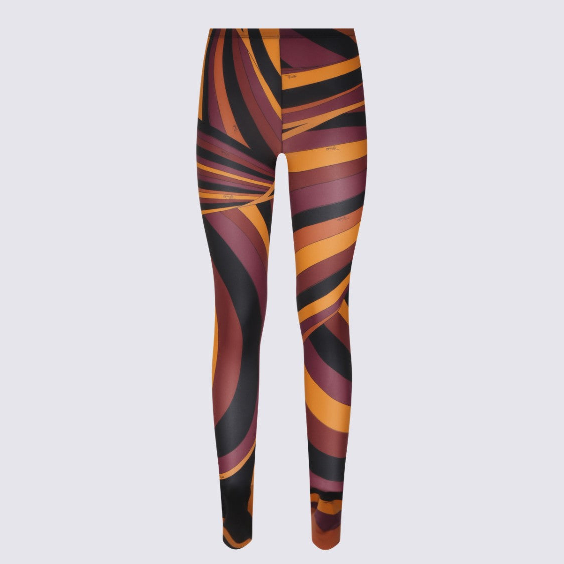 Emilio Pucci Abstract Swirl Pattern Leggings With Form-Fitting Silhouette