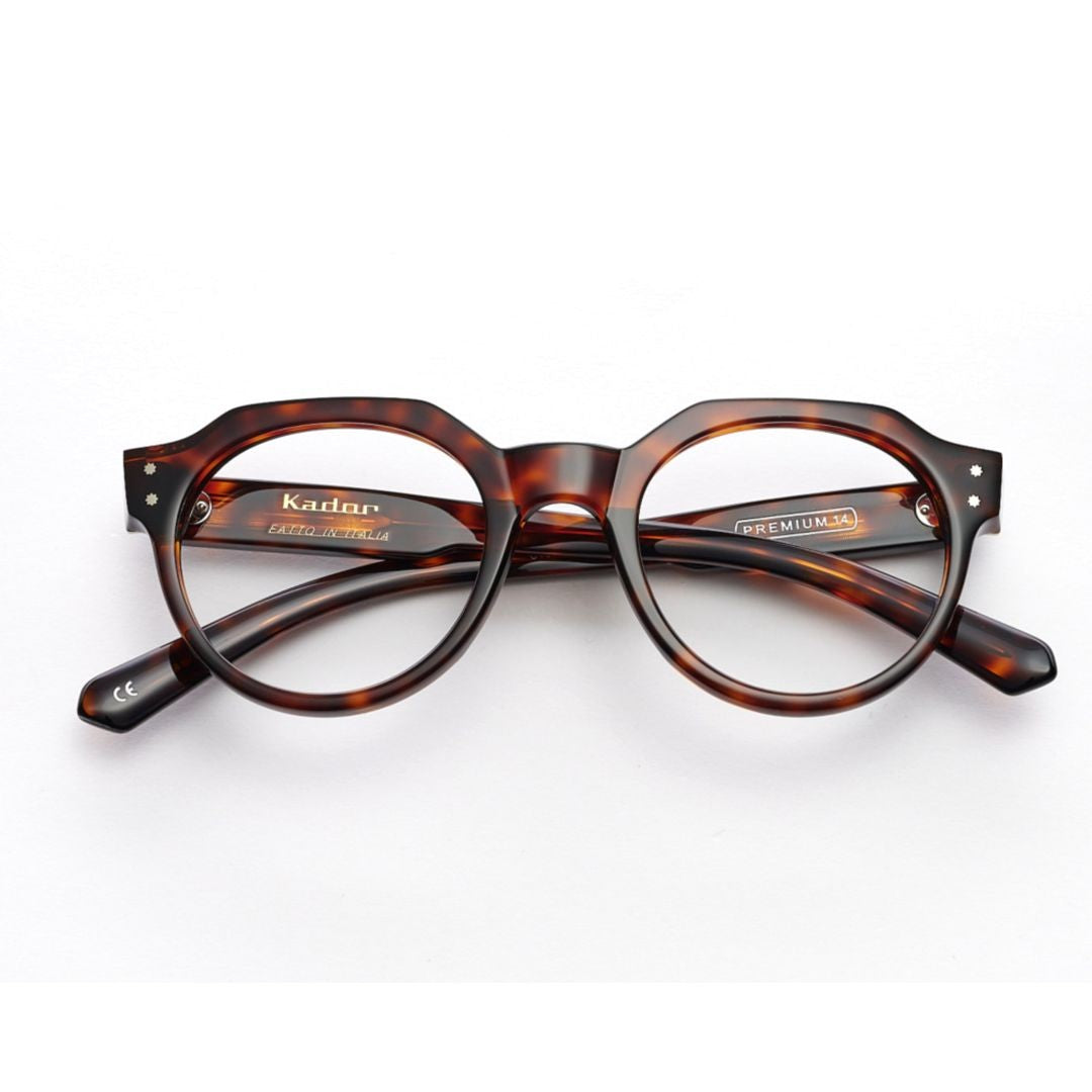Kador Tortoiseshell Premium 14 Round Eyeglasses
