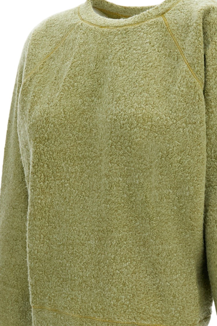 Epl Plush Textured Crew Neck Jumper With Reinforced Seams