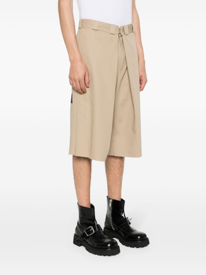 Givenchy Almond Beige Canvas Twill Shorts