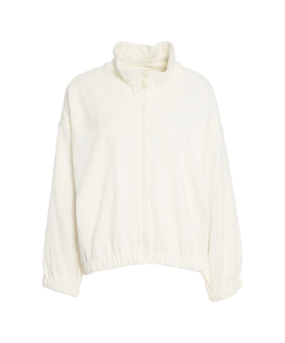 8Pm High Collar Corduroy Sweatshirt With Relaxed Fit