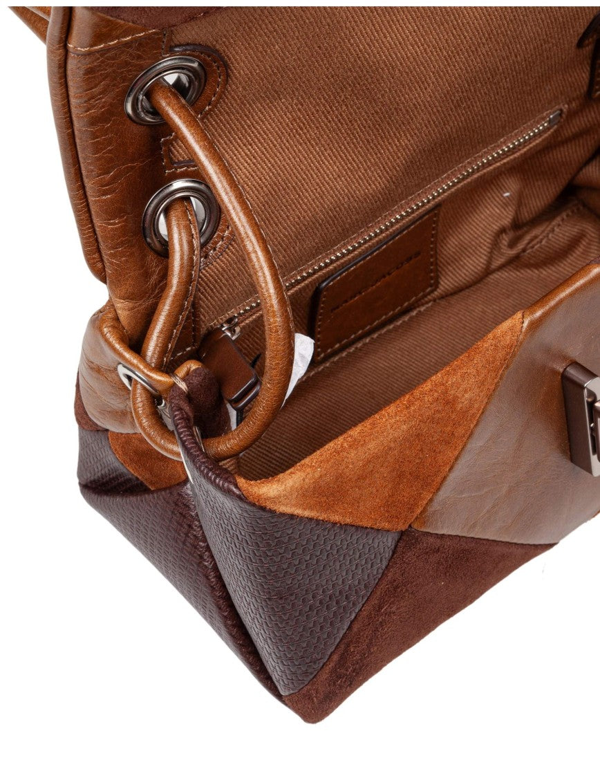 Marc Jacobs The Mini Dual Shoulder Bag In Patchwork Suede