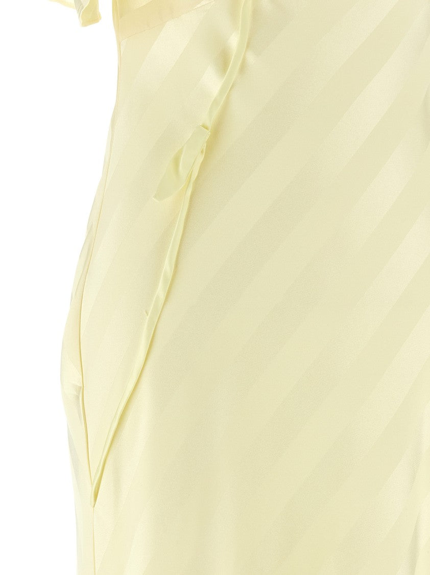 Self-Portrait 'Satin Striped' Long Dress