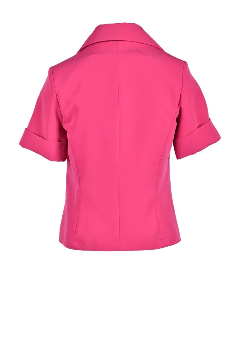 Lvl Level Vibes Level Fuchsia Cropped Polyester-Blend Jacket