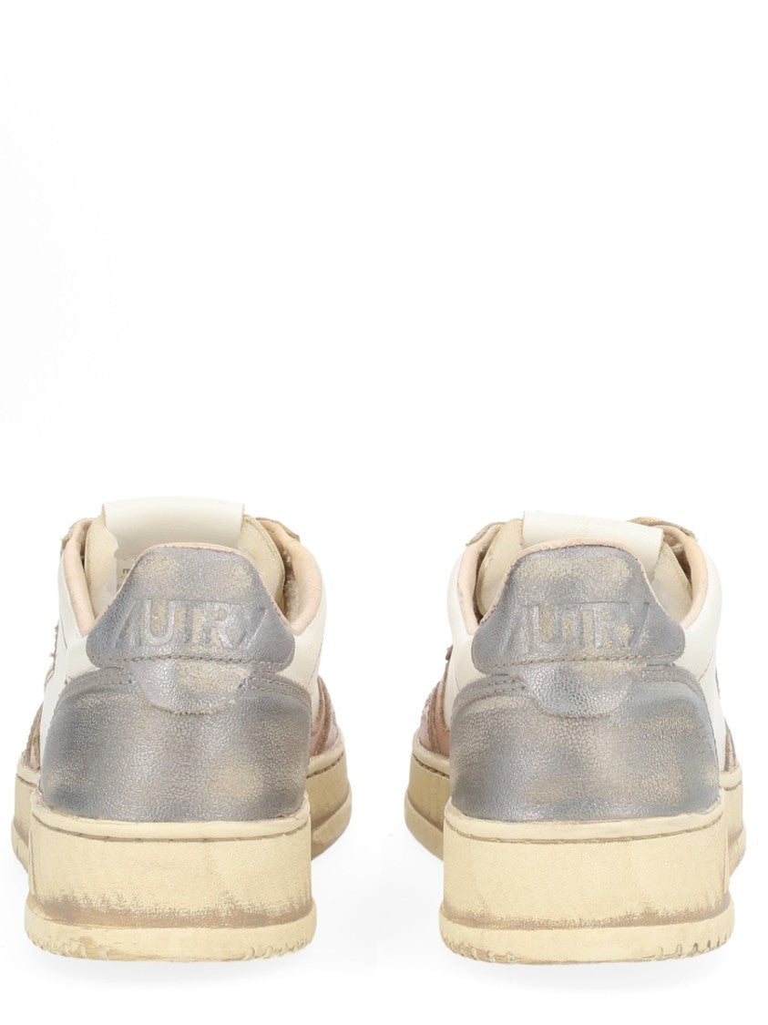 Autry Pastel Pink Super Vintage Cow Leather Sneakers