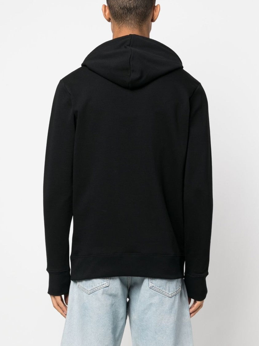Paul Smith Pullover Black Hoodie With Colorful Zebra Logo