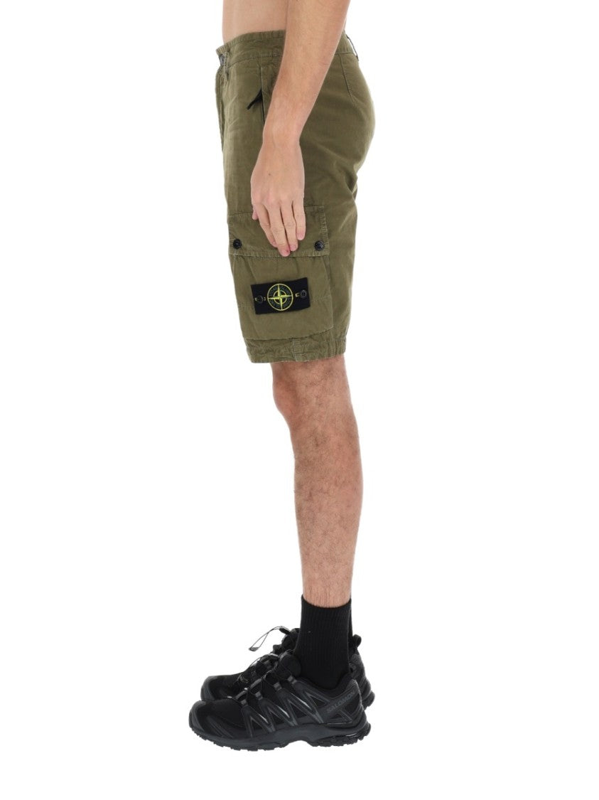 Stone Island Cotton Multiple Flap Shorts