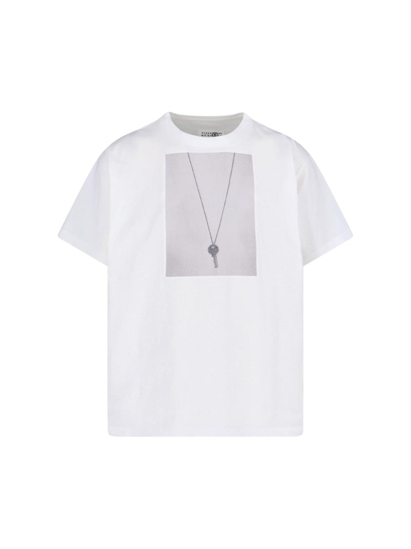 Mm6 By Maison Margiela Classic Minimalist T-Shirt – White