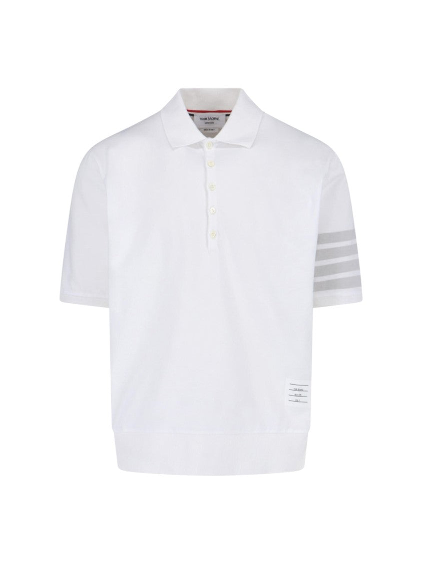 Thom Browne "4 Bar" Polo Shirt – White