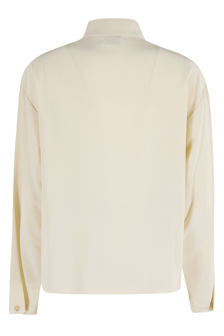 Alysi Butter Silk Shirt With Classic Collar