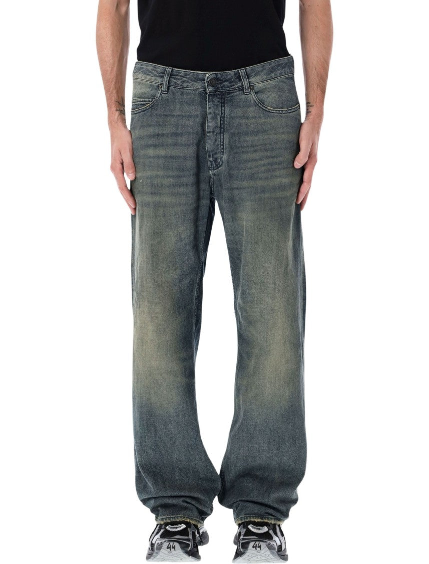 Balenciaga Relaxed Fit Washed Denim Pants