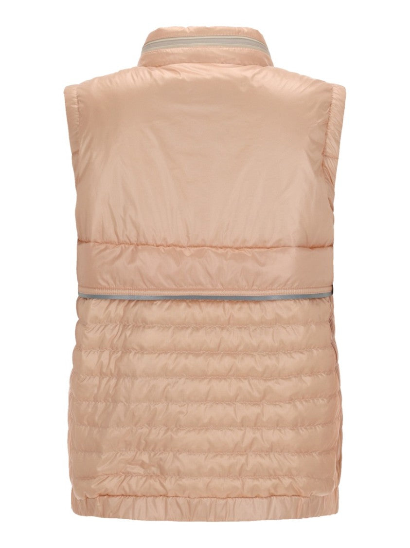Moncler Grenoble Quilted Sleeveless Vest With High Collar And Snap Button Closure