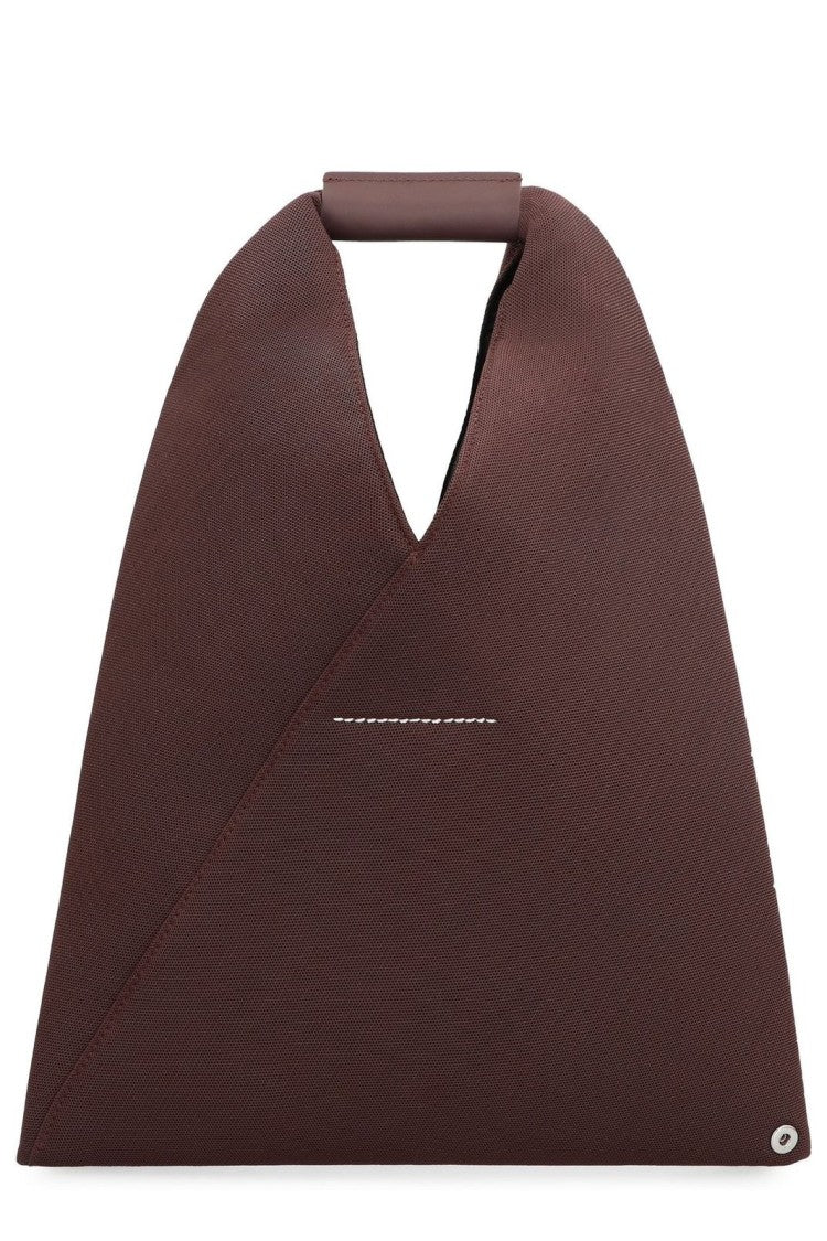 Mm6 By Maison Margiela Structured Brown Handbag With Minimalist Design